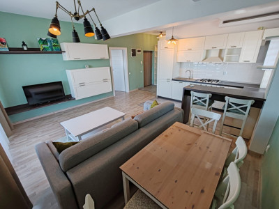 Apartament cu 2 camere, mobilat modern, parcare, Ansamblu Luminia